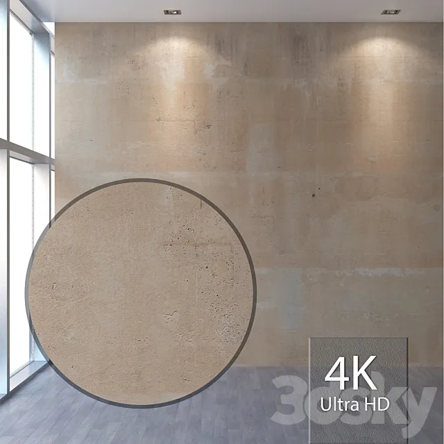 Concrete wall 390 3D Model Concrete wall 390 3D Model