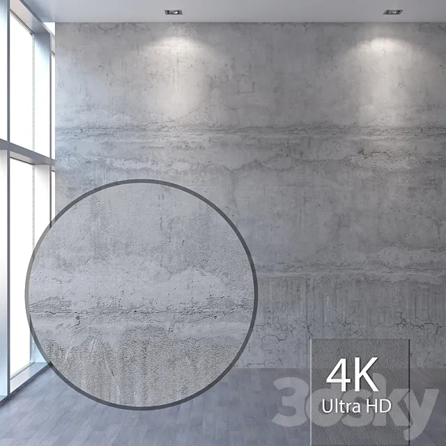 Concrete wall 430 3D Model Concrete wall 430 3D Model