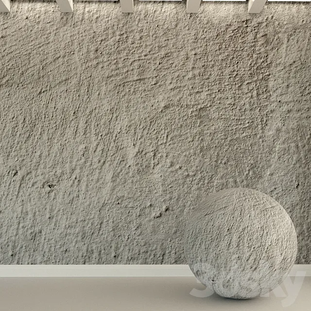 Concrete wall. Old concrete. 126 3D Model