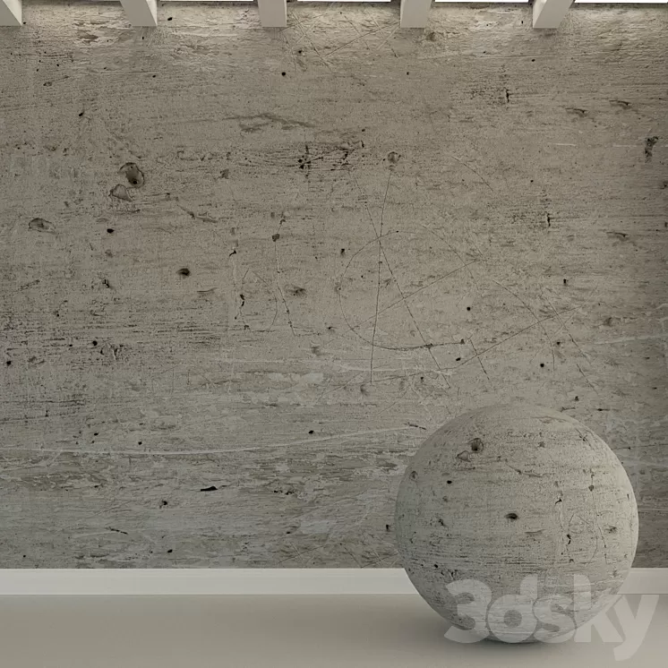 Concrete wall. Old concrete. 173 3D Model Free Download