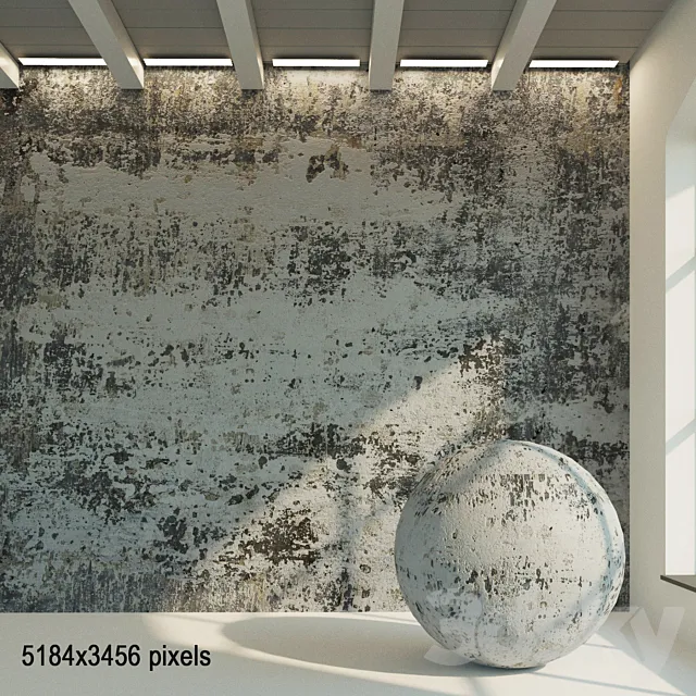 Concrete wall. Old concrete. 24 3D Model