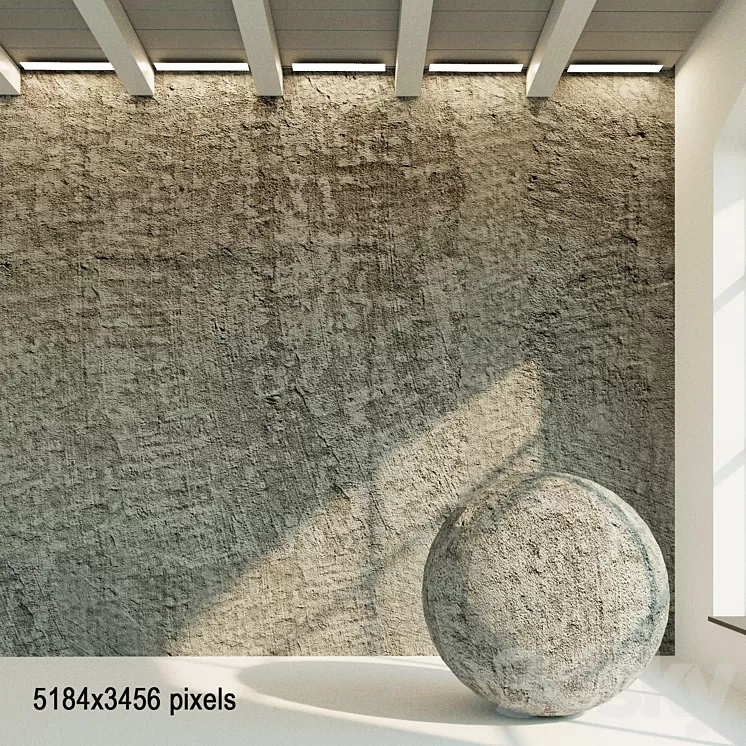 Concrete wall. Old concrete. 51 3D Model
