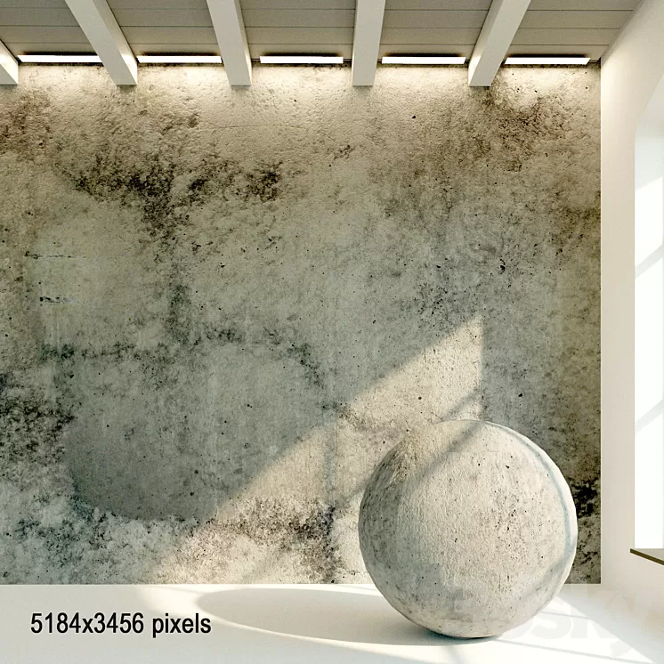 Concrete wall. Old concrete. 58 3D Model