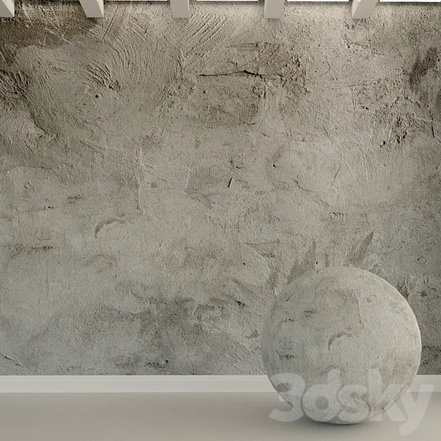 Concrete wall. Old concrete. 90 3D Model Concrete wall. Old concrete. 90 3D Model