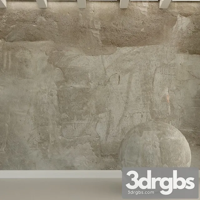 Concrete wall. old concrete. 92 3D Model Download
