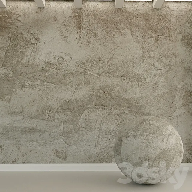 Concrete wall. Old concrete. 94 3D Model Concrete wall. Old concrete. 94 3D Model