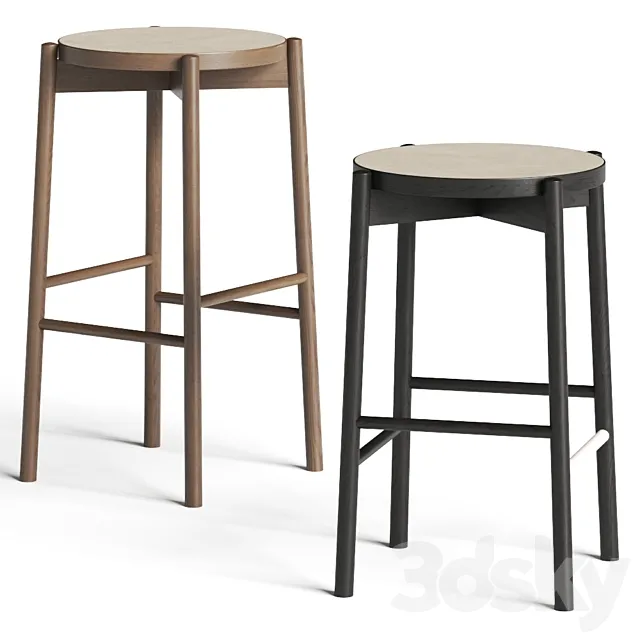 Conde House Kotan High Bar Stools 3DModel Conde House Kotan High Bar Stools 3DModel