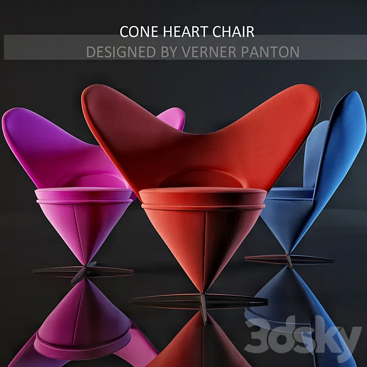 Cone Heart Chair 3D Model Free Download