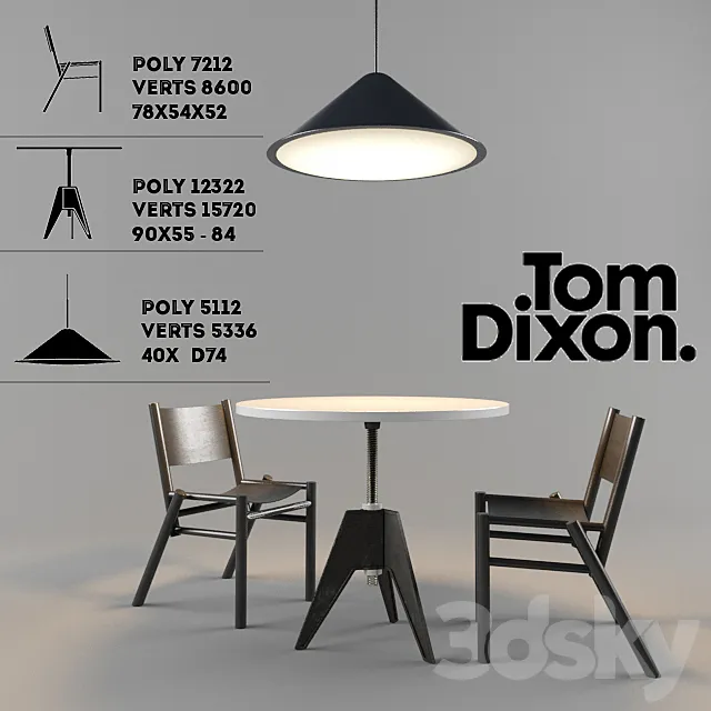 Cone Light. Table Large Screw Peg Chair Black 3DModel Cone Light. Table Large Screw Peg Chair Black 3DModel