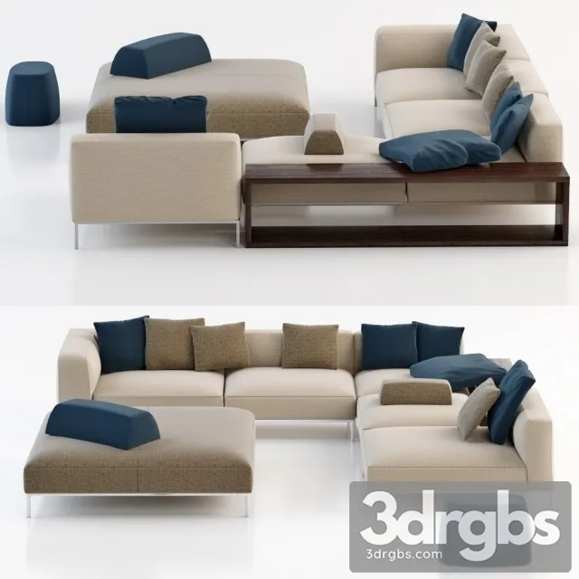 Coner Moderm Sofa 3D Model Download Coner Moderm Sofa 3D Model Download