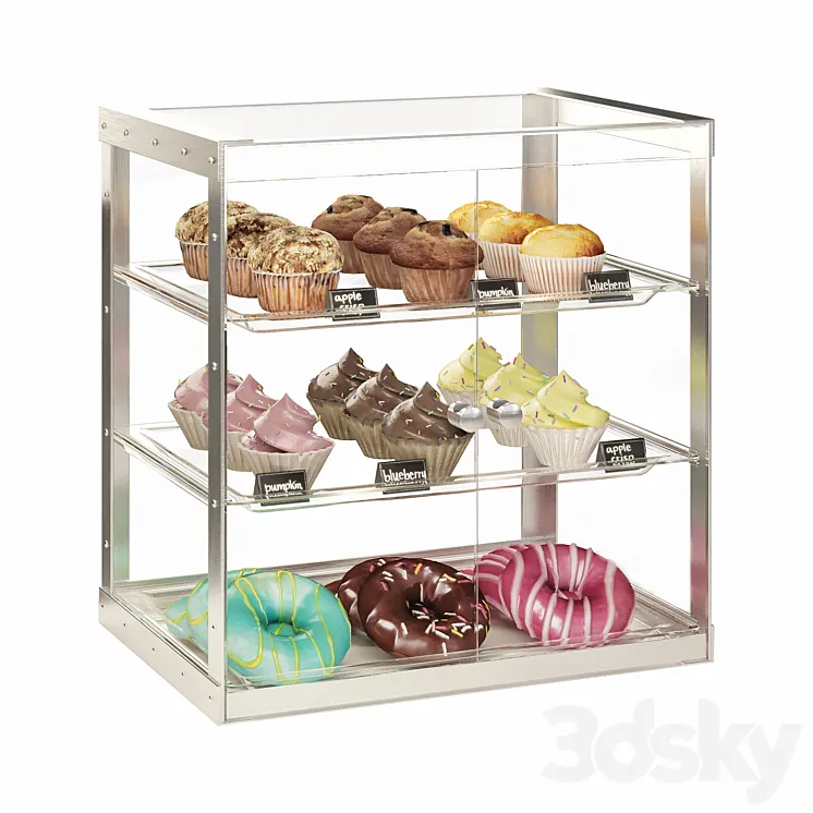 Confectionery showcase 3D Model Free Download