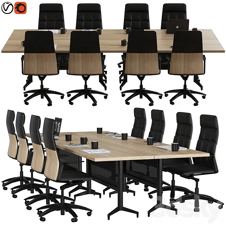 conference table 3D Model Free Download