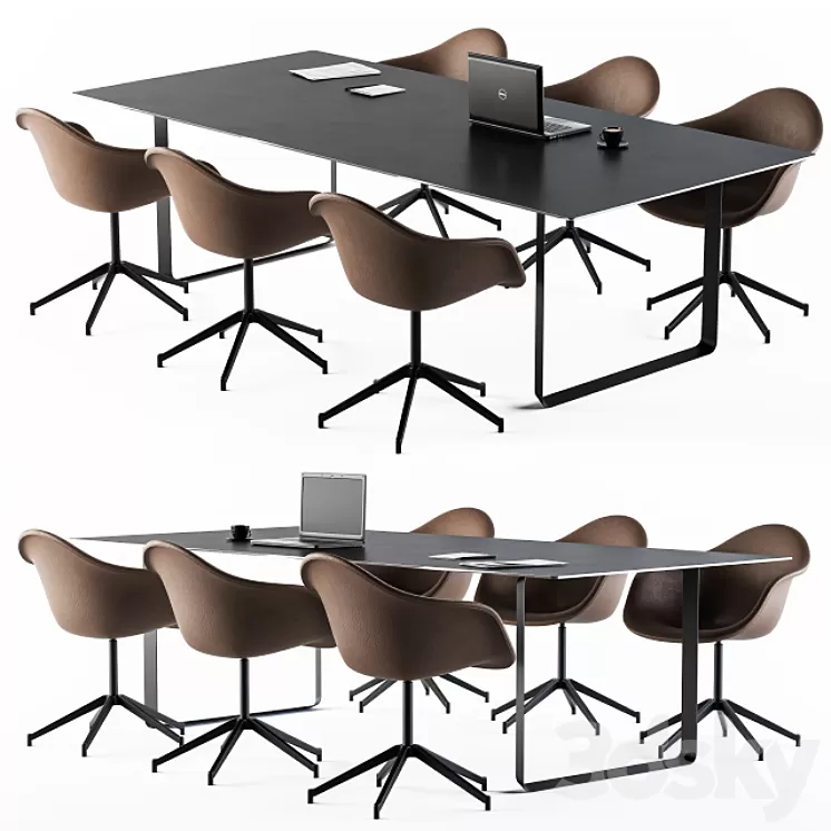 Conference Table with Chair Loft 3D Model Conference Table with Chair Loft 3D Model