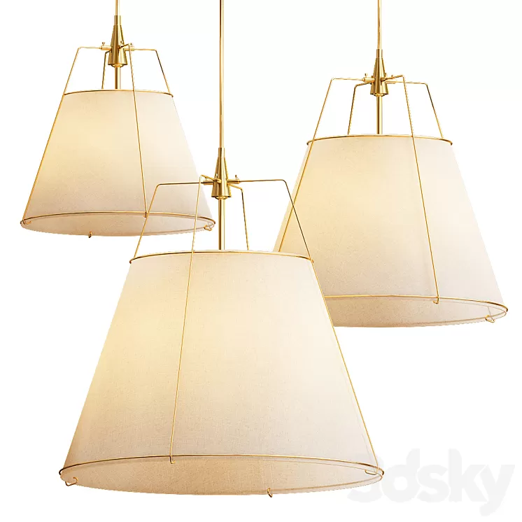 Conical Drum Pendants 3D Model Free Download
