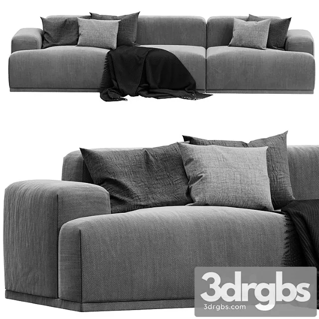 Connect sofa, 3 seater, fabric steelcut trio gray Connect sofa, 3 seater, fabric steelcut trio gray