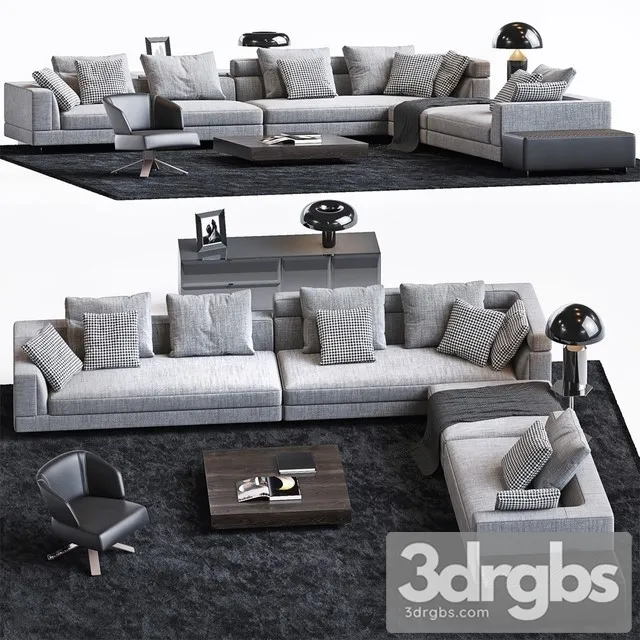 Connery Fabric Moderm Sofa 3D Model Download Connery Fabric Moderm Sofa 3D Model Download