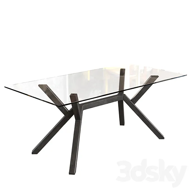 Connubia CB4728-FR180 Mikado Dining Table 3D Model