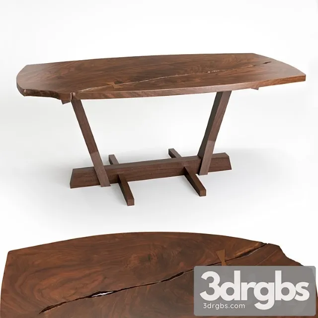 Conoid Dining Table By George Nakashima 3D Model Download Conoid Dining Table By George Nakashima 3D Model Download