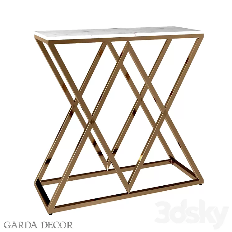 Console Artificial White Marble / MAT.GOLD 47ED-CST026 / 80GOLD Garda Decor 3D Model Console Artificial White Marble / MAT.GOLD 47ED-CST026 / 80GOLD Garda Decor 3D Model