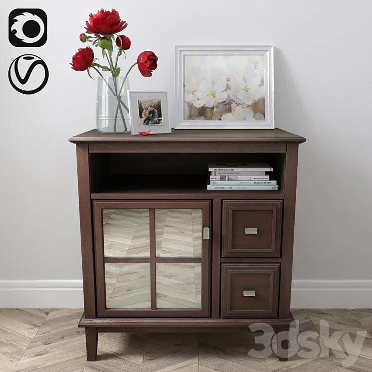 Console ASHLEY T654-40 3D Model Console ASHLEY T654-40 3D Model