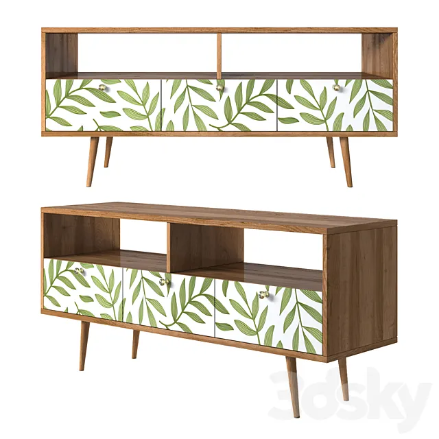 Console “Berber” with three drawers 3D Model