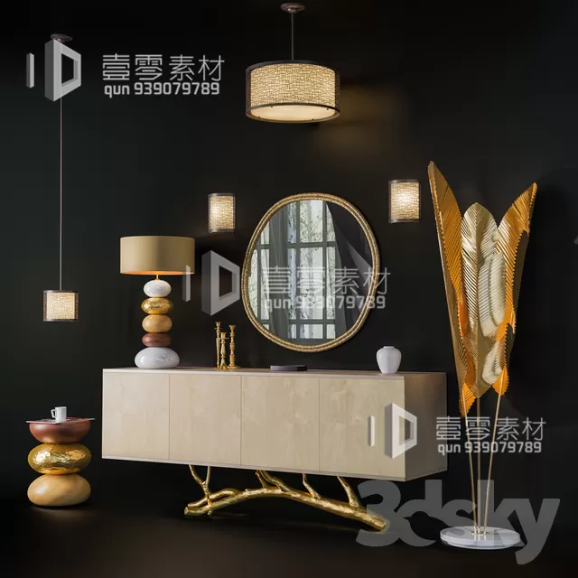 CONSOLE & CABINETS 3D MODELS – VOL.10 – No.005