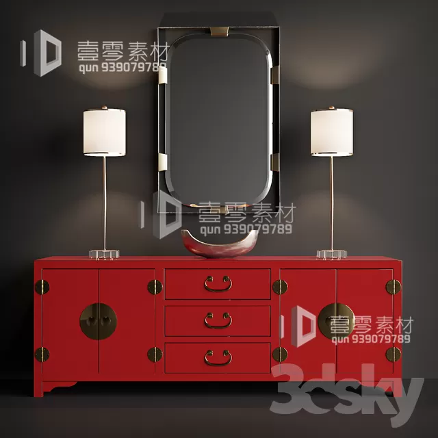 CONSOLE & CABINETS 3D MODELS – VOL.10 – No.009