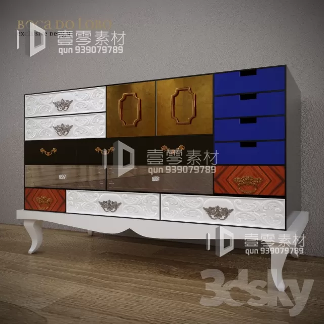 CONSOLE & CABINETS 3D MODELS – VOL.10 – No.011