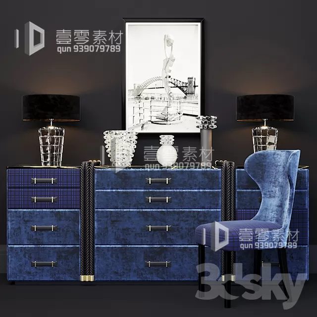 CONSOLE & CABINETS 3D MODELS – VOL.10 – No.012