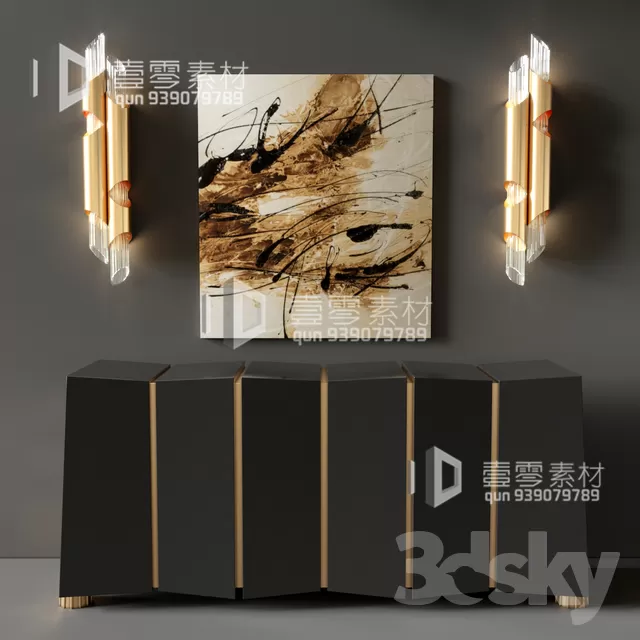 CONSOLE & CABINETS 3D MODELS – VOL.10 – No.019