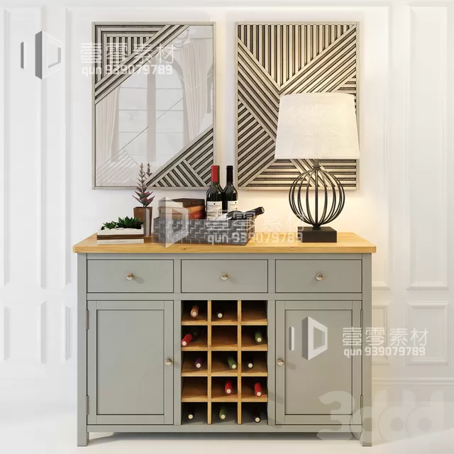 CONSOLE & CABINETS 3D MODELS – VOL.10 – No.043