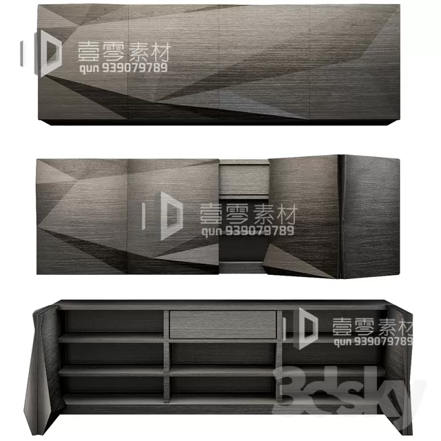 CONSOLE & CABINETS 3D MODELS – VOL.10 – No.053