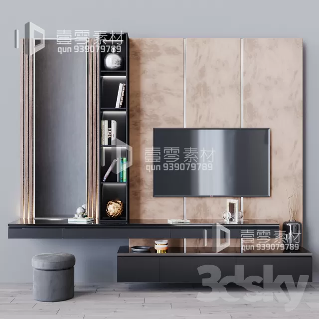 CONSOLE & CABINETS 3D MODELS – VOL.10 – No.079