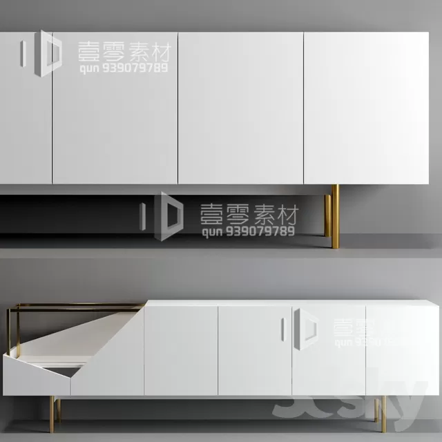 CONSOLE & CABINETS 3D MODELS – VOL.10 – No.091