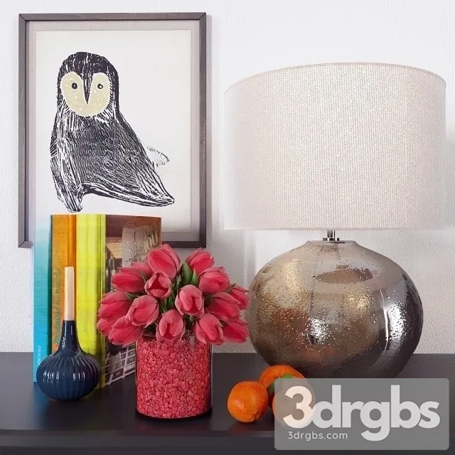 Console Decor Set 3D Model Download Console Decor Set 3D Model Download