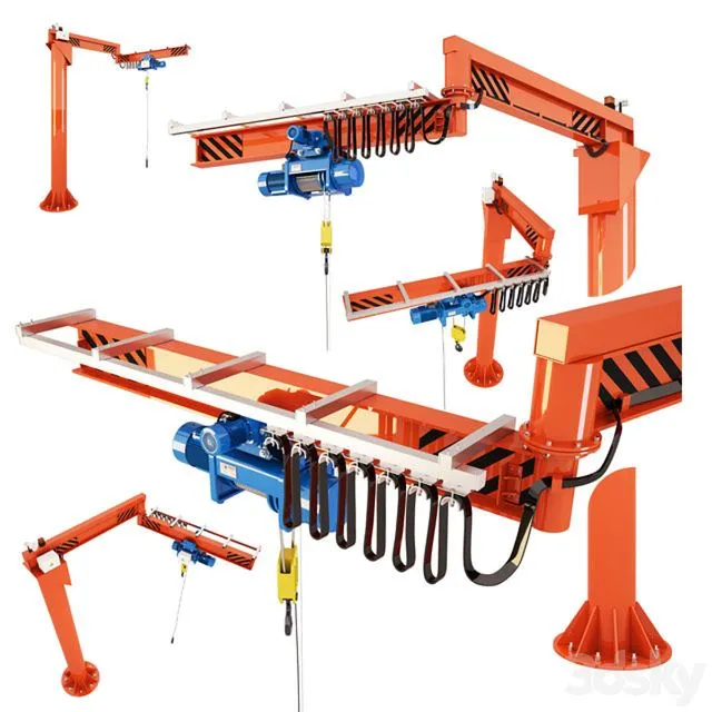 Console Dual Cantilever Crane 3D Model Console Dual Cantilever Crane 3D Model