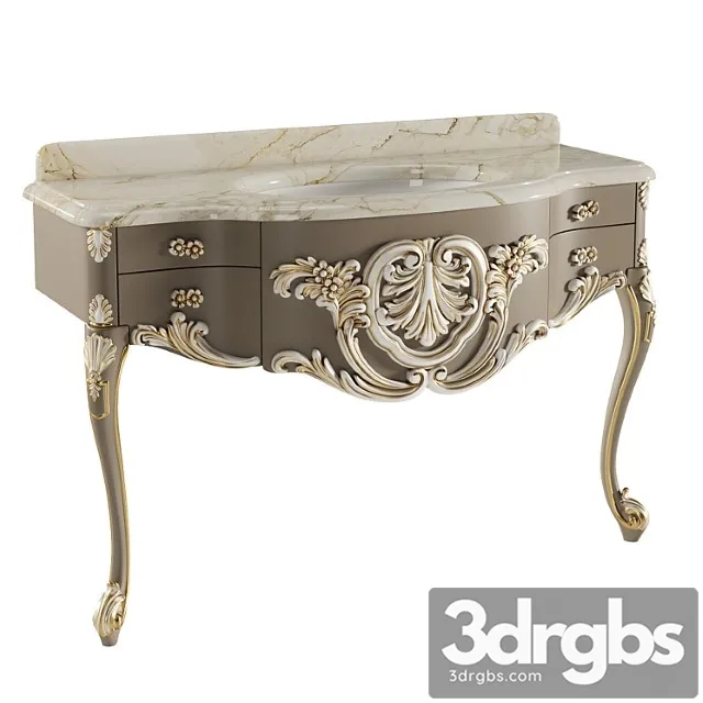 Console Lineatre Barocco 3D Model Download