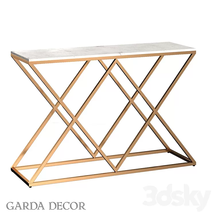 CONSOLE WHITE ARTIFICIAL MARBLE / MAT.GOLD 47ED-CST026GOLD Garda Decor 3D Model CONSOLE WHITE ARTIFICIAL MARBLE / MAT.GOLD 47ED-CST026GOLD Garda Decor 3D Model