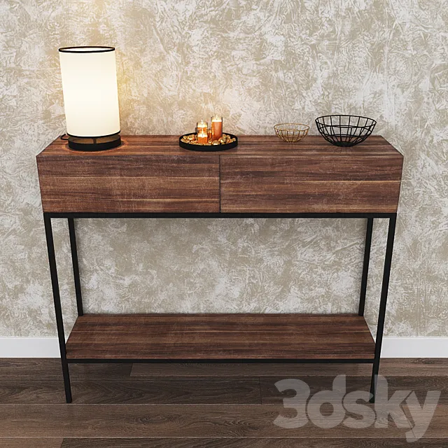 Console with decor 3DModel