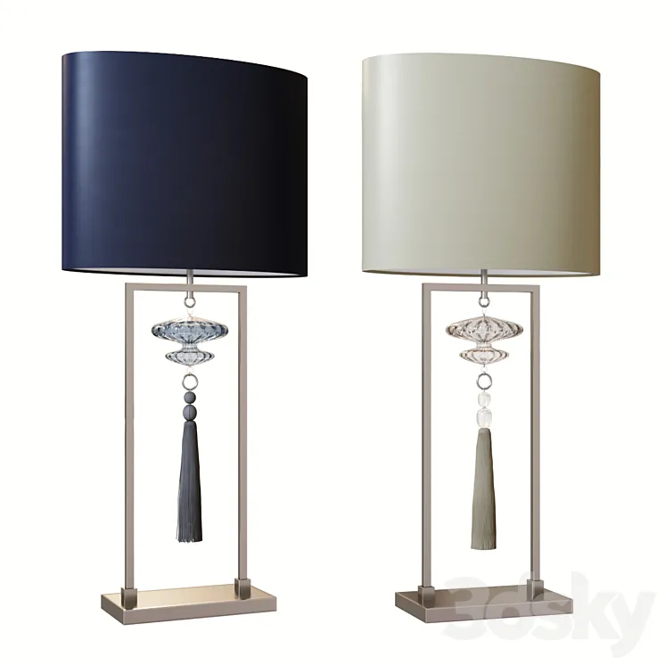 Constance nickel and indigo table lamp 3D Model Free Download Constance nickel and indigo table lamp 3D Model Free Download