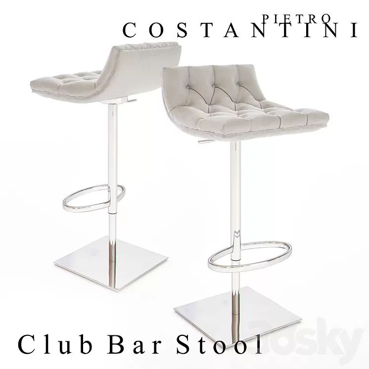 CONSTANTINI PIETRO Club Bar Stool 3D Model CONSTANTINI PIETRO Club Bar Stool 3D Model