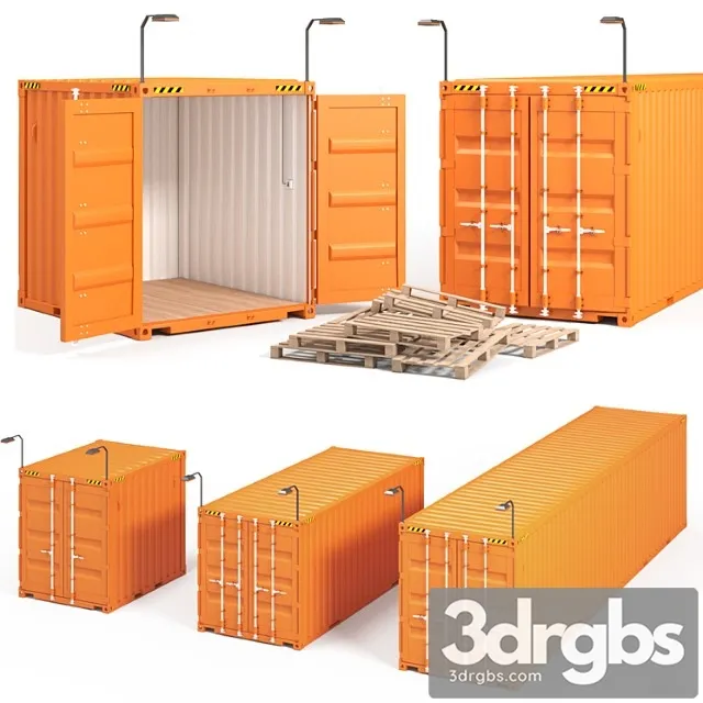 Container 10 20 40 ft 3D Model Download