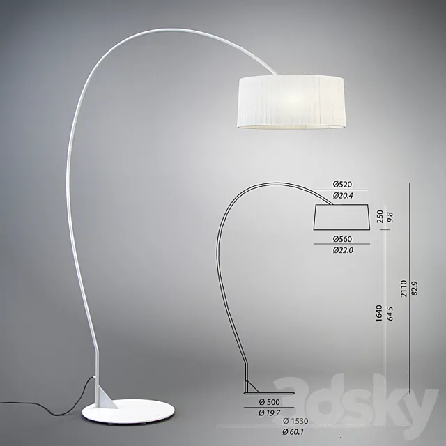 CONTARDI Divina Arco floor lamp 3D Model CONTARDI Divina Arco floor lamp 3D Model
