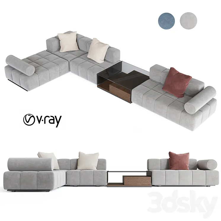 Contemporary by Fabio Arcaini Modular Sofa 3D Model Free Download Contemporary by Fabio Arcaini Modular Sofa 3D Model Free Download