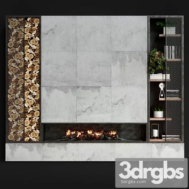 Contemporary fireplace 31 2 3D Model Download Contemporary fireplace 31 2 3D Model Download