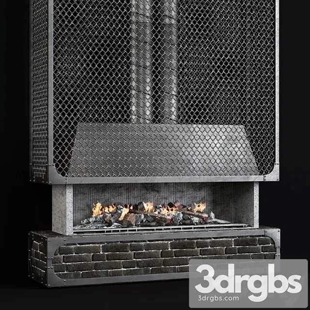 Contemporary Fireplace 35 3D Model Download