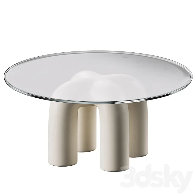 Contemporary Hand-Built Ceramic Stitch Table 3DModel