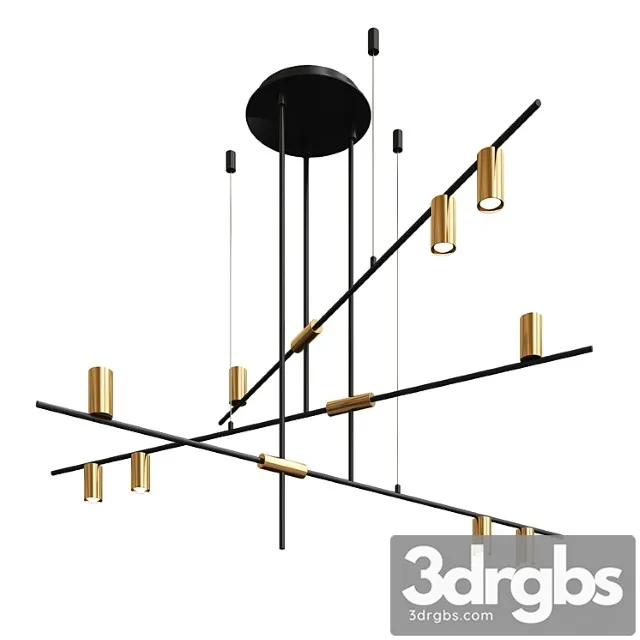 Contemporary minimalist 9-light kitchen island pen 3D Model Download Contemporary minimalist 9-light kitchen island pen 3D Model Download