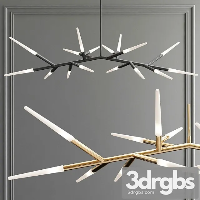 Contemporary multi tube led chandelier 3D Model Download Contemporary multi tube led chandelier 3D Model Download