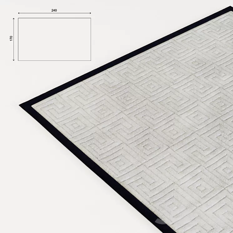 Contemporary rug 3D Model Contemporary rug 3D Model